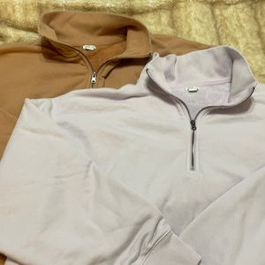 Aerie cropped half zips medium